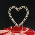 Vintage Rhinestone Single Heart Wedding Cake Topper